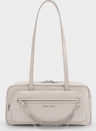 Charles & Keith Atwood Chain Elongated Shoulder Bag