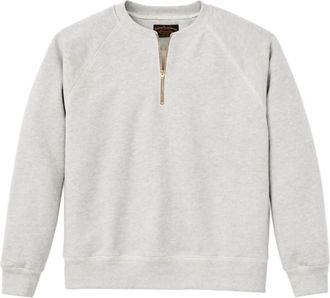 Filson Mens Quarter Zip Terry Sweatshirt In Heather Gray