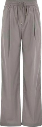 Herno Resort Broeken in Light Nylon Stretch - Dames - Wijde Broeken - Grijs - XS - Nylon - Broeken