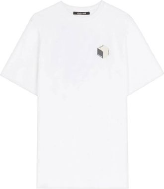 Roberto Cavalli Graphic-Print Cotton T-Shirt, Size Medium