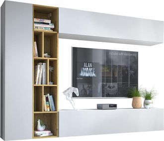 Mirjan24 Mobilier1 - Conjunto De Sal&oacute;n Comfivo 260, Blanco + Roble Artisan