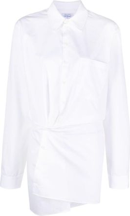 Off-white White Cotton Shirt Dress