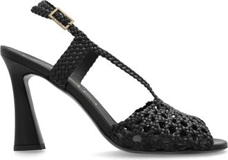Etro Sandalen met hak - Dames - Sandalen met hakken - Zwart - 36 EU - Leer - Schoenen