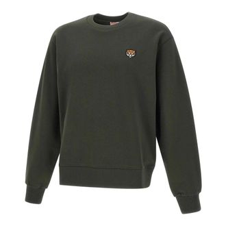 Kenzo Sweatshirts, male, Green, L, Happy Tiger Sweatshirt