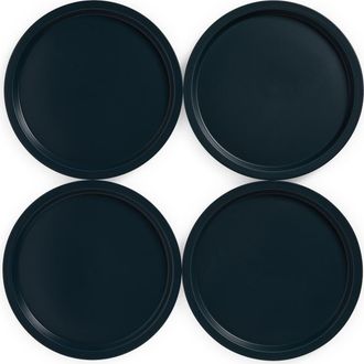 Aaron Probyn Neu Dinner Plate Set of 4 in Matt Deep Blue at Nordstrom