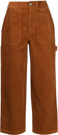 Chocoolate corduroy straight-leg trousers - women - Cotton - M - Brown