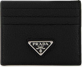 Prada Black Leather Card Holder