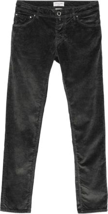 Jacob Cohen Heren, Broeken, Grijs, Maat: W38 Leer