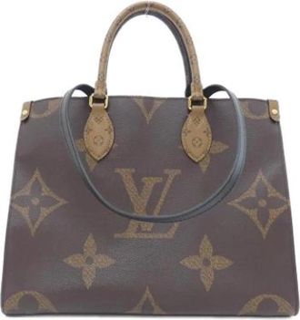 Louis Vuitton Tweedehands Canvas Louis Vuitton tassen - Dames - Vintage Handtas - Bruin - ONE Size - Vintage