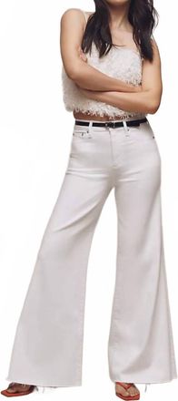 Pistola Denim Izzy Mid Rise Wide Leg Jeans In Vivid White