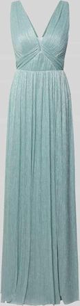 Troyden Collection Schimmerndes Abendkleid mit V-Ausschnitt in Mint, Gr&ouml;&szlig;e 32