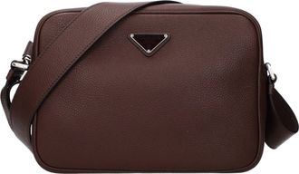 Prada mannens Bruin/verbrand leren crossbodytassen