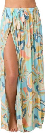 O'Neill Brooke Print Cover-Up Skirt in Light Blue Multi Colored at Nordstrom, Size Xx-Large