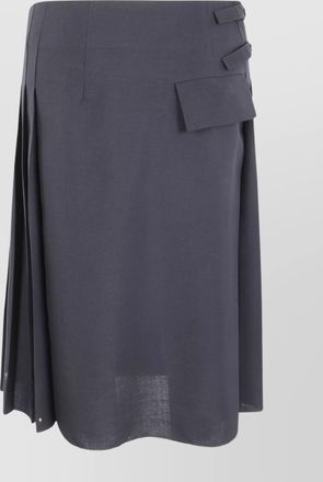SAPIO pleated kilt skirt side buckle detail