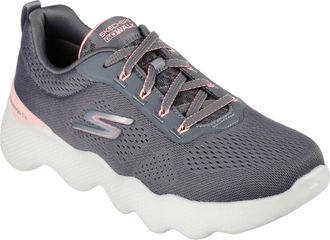 Skechers Womens Slip On Trainers in Grey/Pink - Size UK 4.5