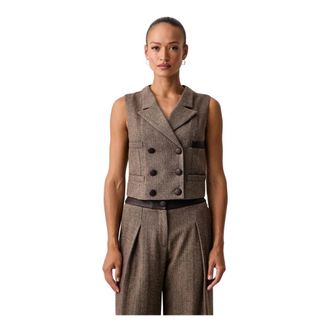 A|X Armani Exchange Gilet doppiopetto - - Jackets - Donna - Marrone - M