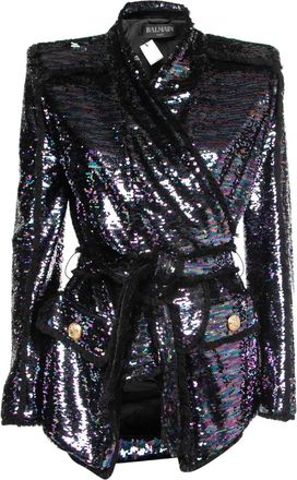 Balmain Giacca con paillettes - Viola