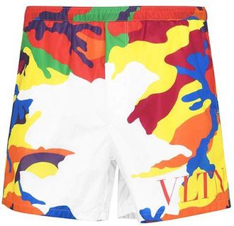 Valentino Garavani Multicolour VLTN camouflage swim shorts Size L