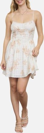 Blu Pepper Floral Print Minidress in Khaki at Nordstrom, Size Medium