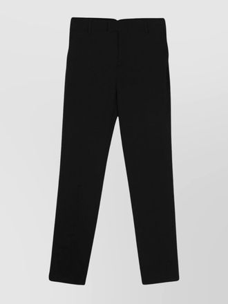 Ami virgin wool crepe mid-rise tapered trousers