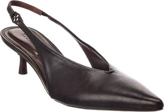 SIMKHAI Sylvie Distressed Leather Slingback Sandal