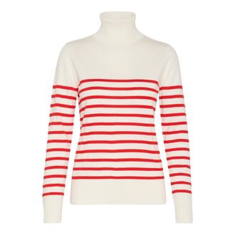 Saint Tropez Mila SZ St. Rollneck Pullover - Knitwear - Mujer - Blanco - L