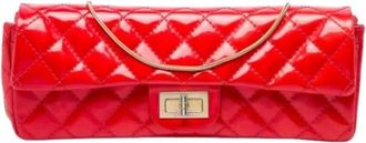 Chanel Pre-owned Quilted Patent Leather Flap Clutch - Dames - Vintage Clutch - Rood - ONE Size - Leer - Vintage