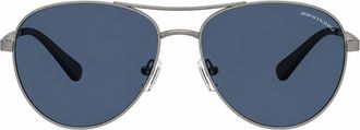 A|X Armani Exchange AX 2061S 600380 59mm Unisex Pilot Sunglasses