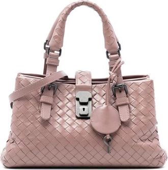 Bottega Veneta Pre-owned Handbags, female, Pink, Size: ONE SIZE Pre-owned Mini Roma Satchel