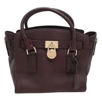 Michael Kors Pre-owned Satchel - Dames - Vintage Handtas - Paars - ONE Size - Leer - Vintage