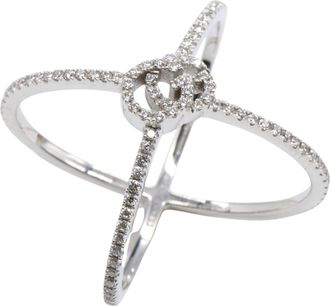 Gucci White White Gold (18K) Band Ring (Pre-Owned)