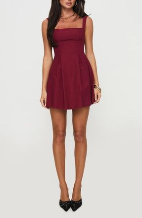 Princess Polly Xanthus Tie Back Minidress in Red at Nordstrom, Size 12