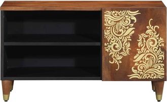 Berkfield Home TV Cabinet Honey brown Solid mango wood, Engineered wood