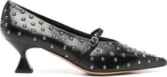 The Seller 50 mm pumps met puntige neus en studs - Zwart