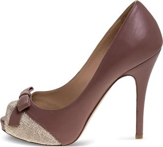 Valentino Garavani Pumps a punta aperta 120mm - Marrone
