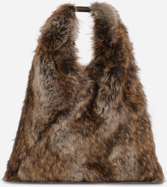 Maison Margiela Faux Fur Japanese Bag Brown