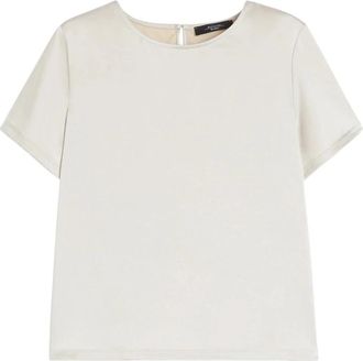 Max Mara Gilbert Blouse - Dames - Blouses - Beige - L - Polyester - Overhemden
