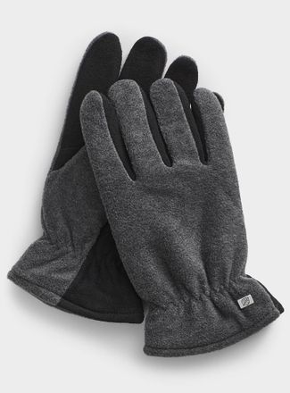 Le 31 Mens Suede-palm gloves