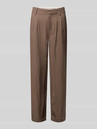 Fynch-Hatton Fynch-Hatton Regular Fit Stoffhose aus Lyocell-Mix mit Viskose-Anteil in Mittelbraun, Gr&ouml;&szlig;e 34