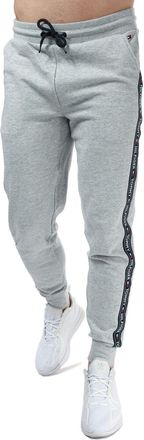 Tommy Hilfiger Mens Tommy Hilfiger Repeat Logo Tape Jog Pants in Grey