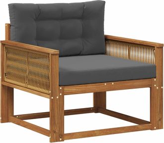 vidaXL Sof&aacute; Intermedio De Exterior Madera De Acacia S&oacute;lida Vidaxl