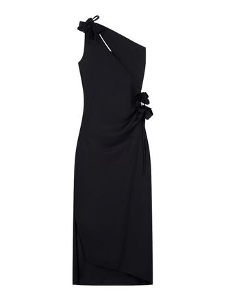Coperni Asymmetric Flower Midi Dress
