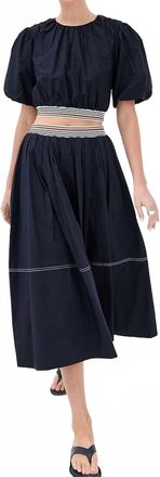 Veronica Beard Gabriela Top In Navy