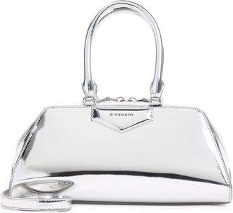 Givenchy Light Silvery Calf Leather Antigona Ew Small Handbag-Donna