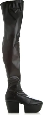 Prada Leather Platform Boots