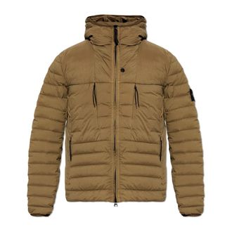 Stone Island Down Jackets, male, Brown, Size: 2XL Down jacket with hood