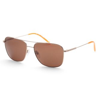 DKNY Mens 58mm Gold Neon Orange Sunglasses