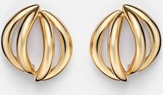 Jennifer Fisher Abstract Line Small gold-plated earrings