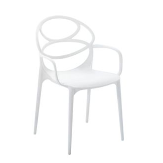 Siediti Fuori e Dentro Conjunto de 4 sillas de resina para interior o exterior blancas