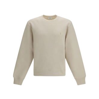 Saint Laurent Cassandre Sweatshirt - male - Saint Laurent - Sweatshirts - Beige - 2XL - Sweatshirts & Hoodies